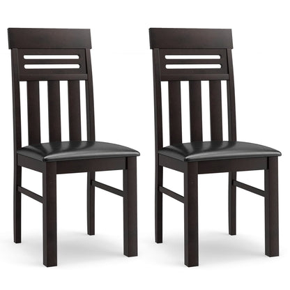Dining Chairs High Back Dining Room Chairs Set of 2, Brown Dining Chairs at Gallery Canada