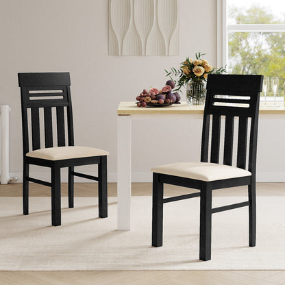 Dining Chairs High Back Dining Room Chairs Set of 2, Black Dining Chairs at Gallery Canada