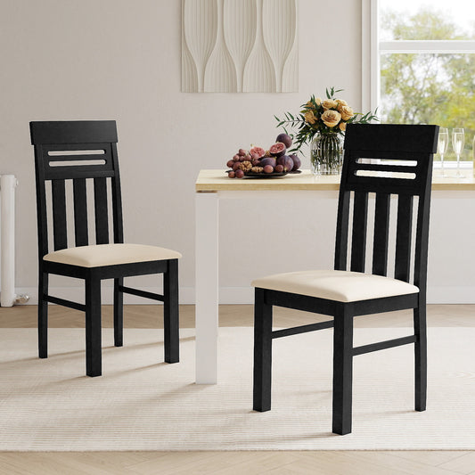 Dining Chairs High Back Dining Room Chairs Set of 2, Black Dining Chairs Black at Gallery Canada
