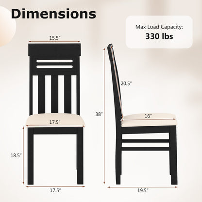 Dining Chairs High Back Dining Room Chairs Set of 2, Black Dining Chairs at Gallery Canada