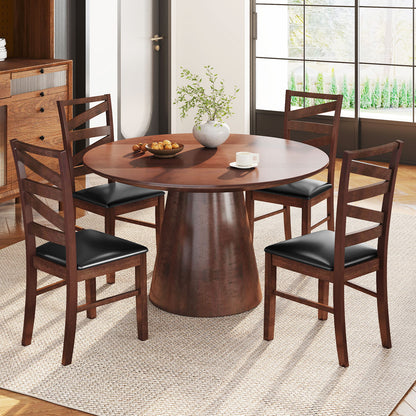 Dining Chairs Set of 2 Kitchen Side Chairs with Rubber Wood Legs, Walnut Dining Chairs at Gallery Canada