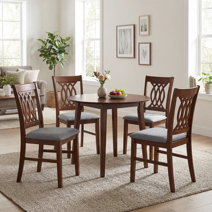 Set of 2 Dining Chairs with Padded Seat, Walnut Dining Chairs at Gallery Canada