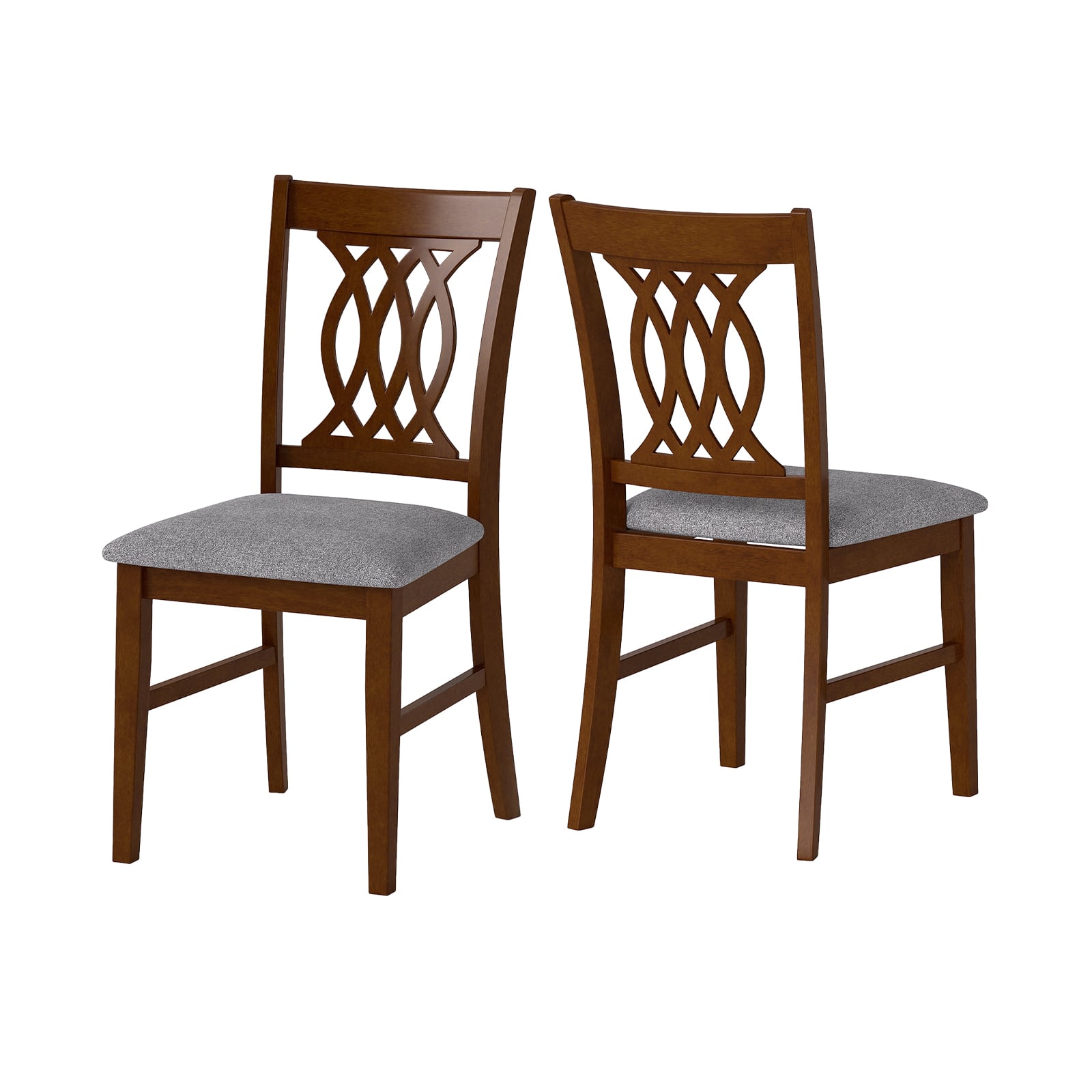 Set of 2 Dining Chairs with Padded Seat, Walnut Dining Chairs at Gallery Canada
