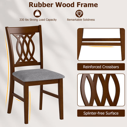 Set of 2 Dining Chairs with Padded Seat, Walnut Dining Chairs at Gallery Canada