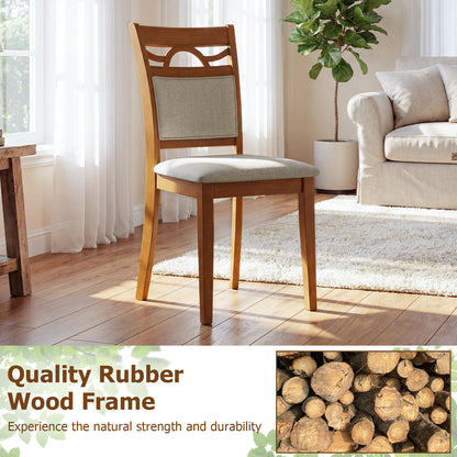 Set of 2 Dining Chairs, Rubber Wood Frame Dining Chairs at Gallery Canada