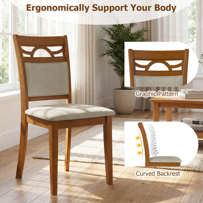Set of 2 Dining Chairs, Rubber Wood Frame Dining Chairs at Gallery Canada