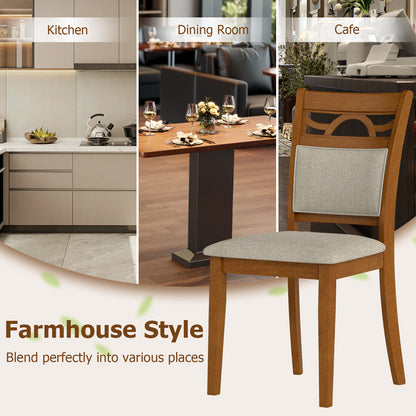 Set of 2 Dining Chairs, Rubber Wood Frame Dining Chairs at Gallery Canada