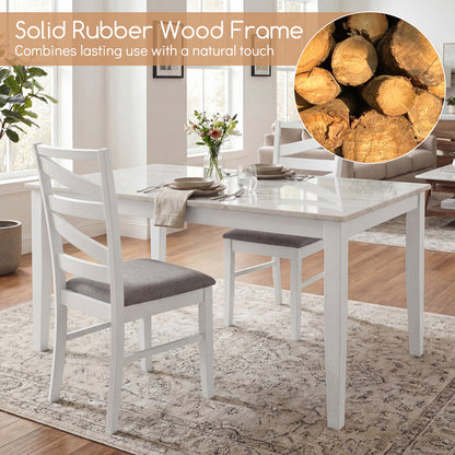 Dining Chairs Set of 2, Rubber Wood Frames, White Dining Chairs at Gallery Canada