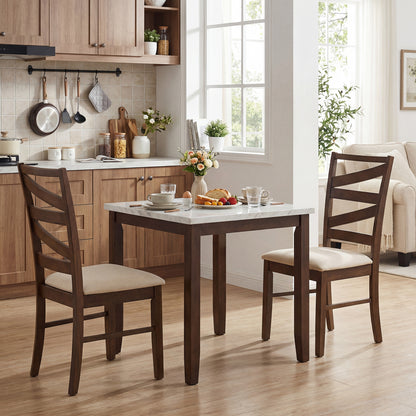 Dining Chairs, Set of 4, Rubber Wood Frames, Brown Dining Chairs at Gallery Canada