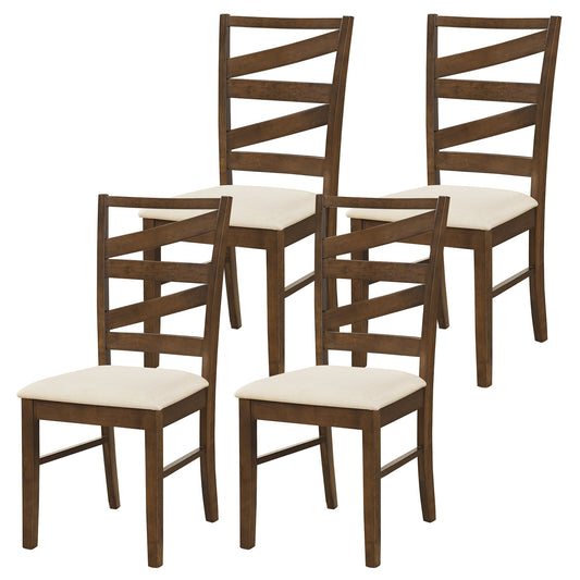 Dining Chairs, Set of 4, Rubber Wood Frames, Brown Dining Chairs Brown at Gallery Canada
