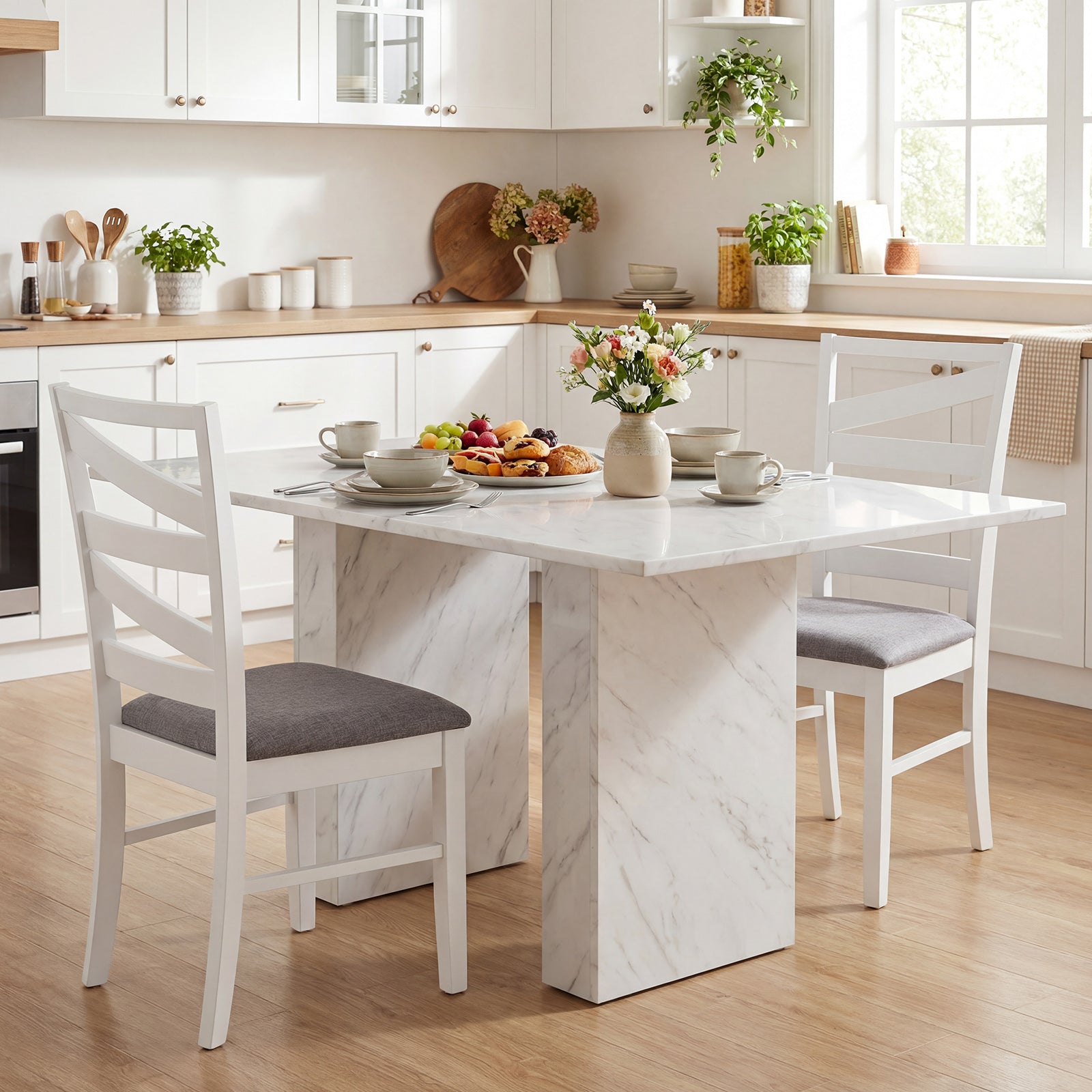 Dining Chairs Set Of 4, Rubber Wood Frames, White Dining Chairs at Gallery Canada