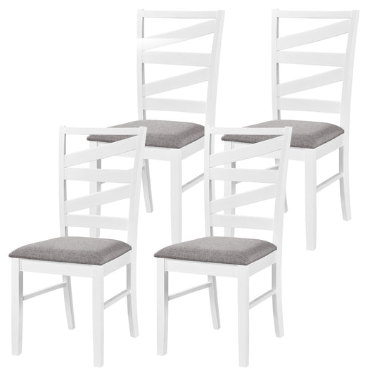 Dining Chairs Set Of 4, Rubber Wood Frames, White Dining Chairs White at Gallery Canada