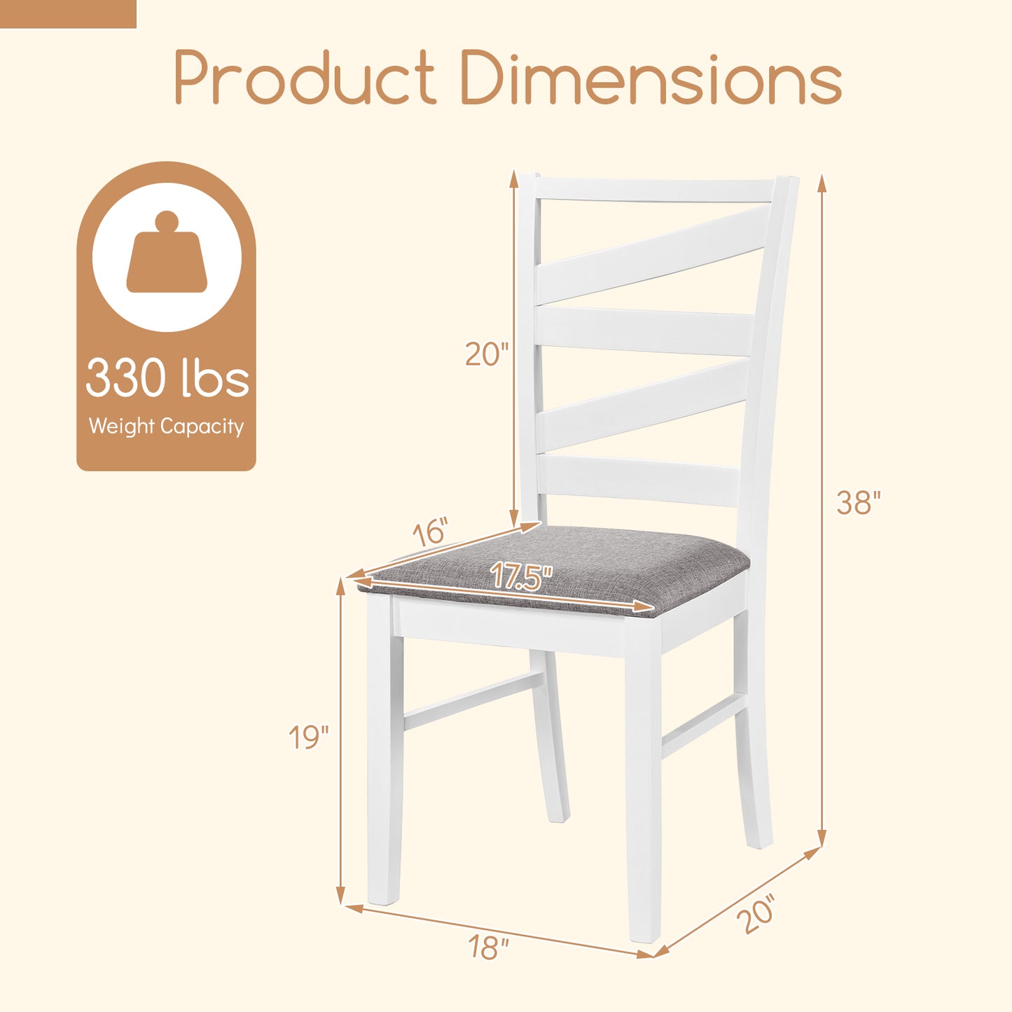 Dining Chairs Set Of 4, Rubber Wood Frames, White Dining Chairs at Gallery Canada