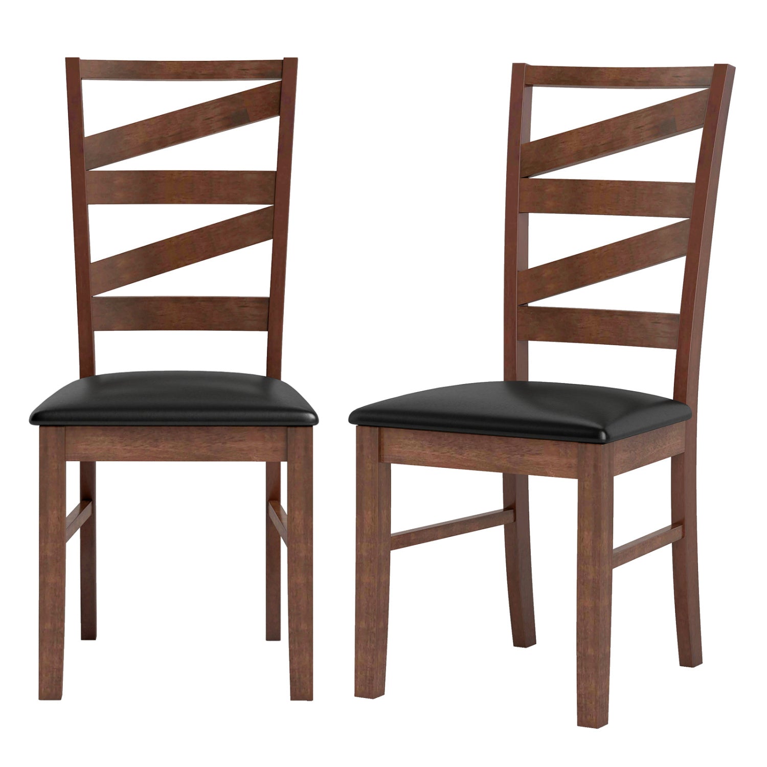 Dining Chairs Set of 2, Kitchen Side Chairs, Walnut Dining Chairs Walnut at Gallery Canada