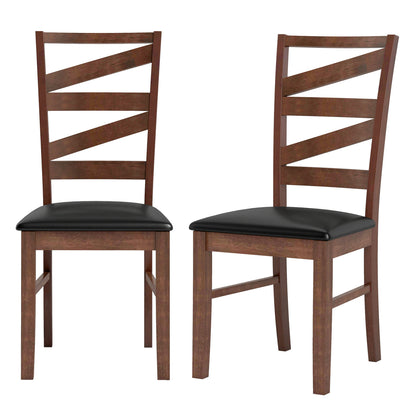 Dining Chairs Set of 2, Kitchen Side Chairs, Walnut Dining Chairs Walnut at Gallery Canada