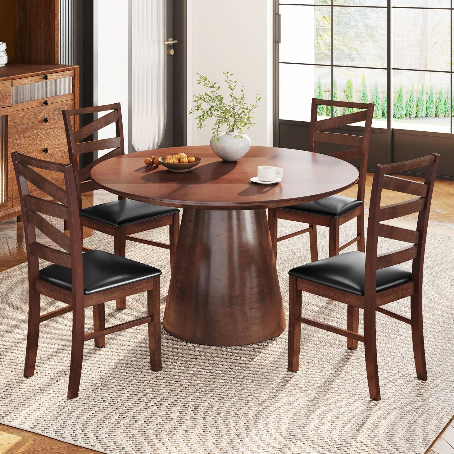 Dining Chairs Set of 2, Kitchen Side Chairs, Walnut Dining Chairs at Gallery Canada