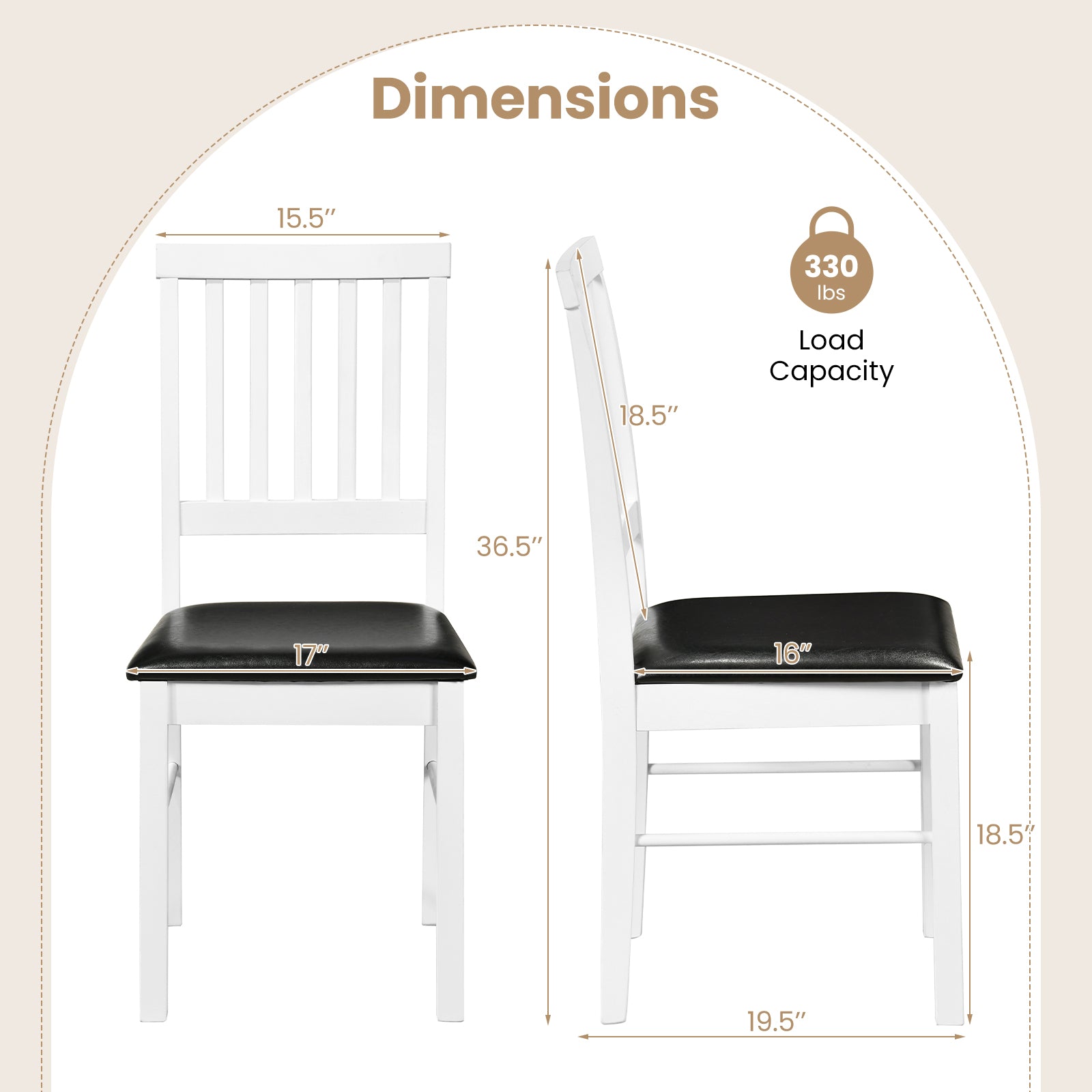 Modern Mid Century Dining Chairs Set Of 2, White Dining Chairs at Gallery Canada