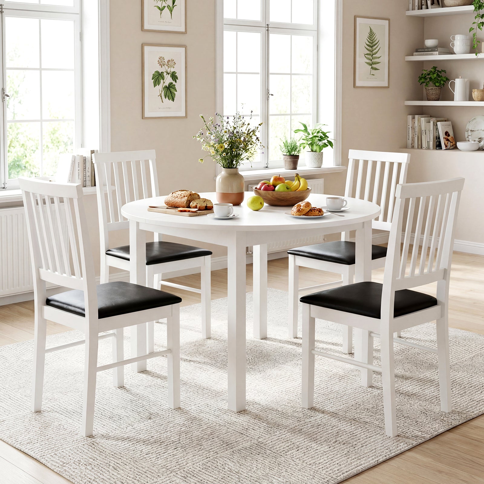 Modern Mid Century Dining Chairs Set Of 2, White Dining Chairs at Gallery Canada