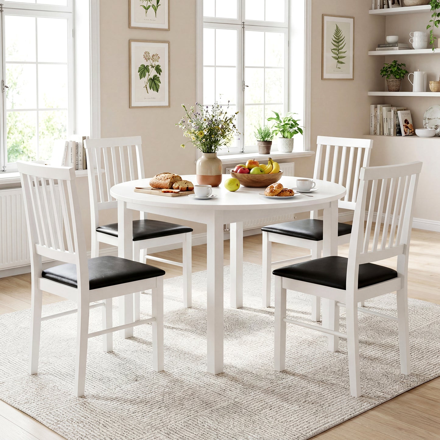 Modern Mid Century Dining Chairs Set Of 2, White Dining Chairs at Gallery Canada