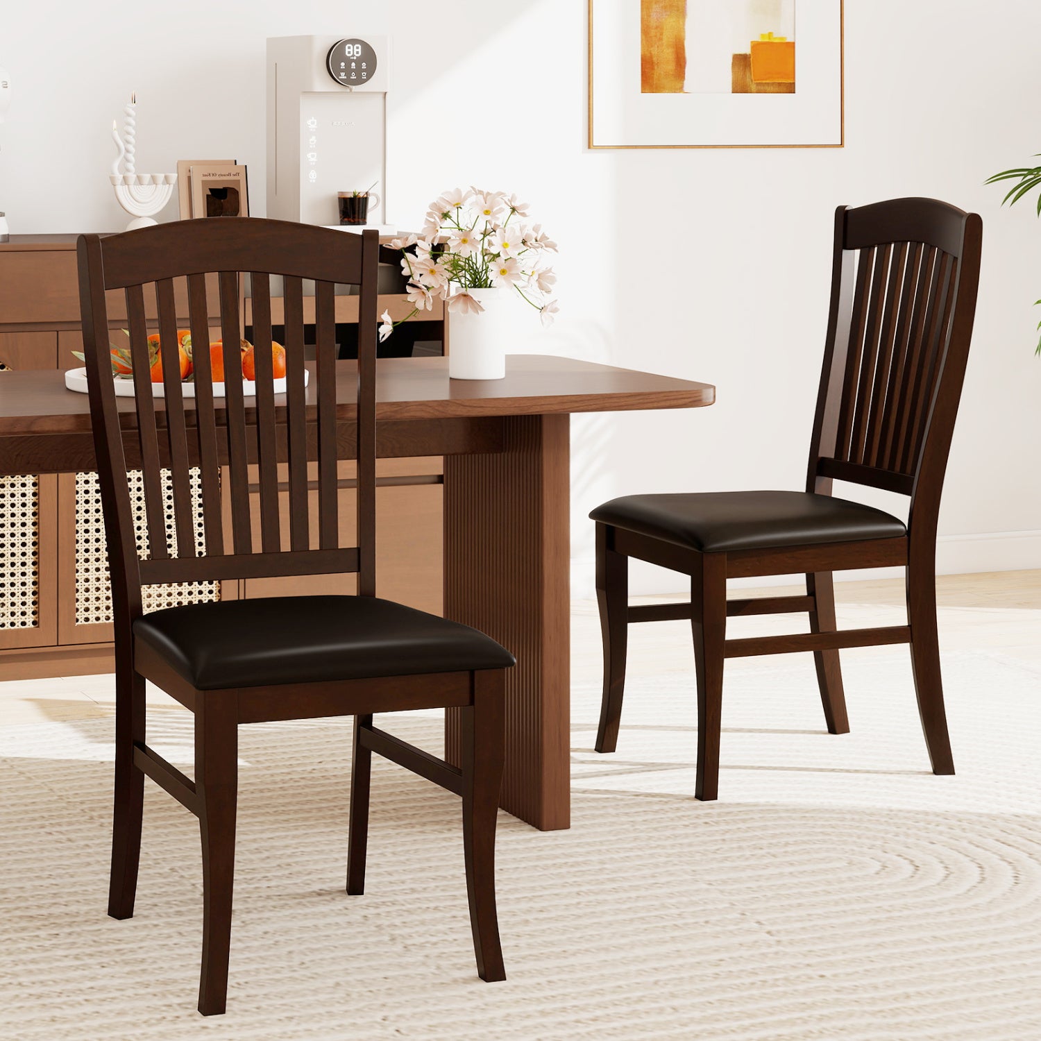 Dining Chairs Set Of 2, Kitchen Side Chairs, Mid-Century Armless Dining Chairs at Gallery Canada