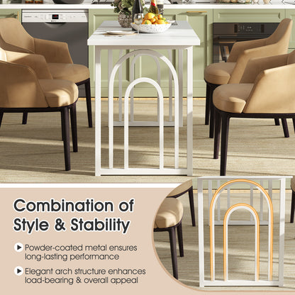 Dining Table for 6-8 People 63 Inch Rectangular Farmhouse Kitchen Table, White Dining Tables at Gallery Canada