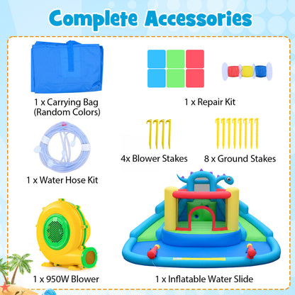 Dinosaur Inflatable Water Slide Park, Kids Bounce House, Multicolor Inflatable Water Slides at Gallery Canada