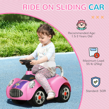 Baby Push Car With Music, Horn, Light, Pink Push Cars for Toddlers at Gallery Canada