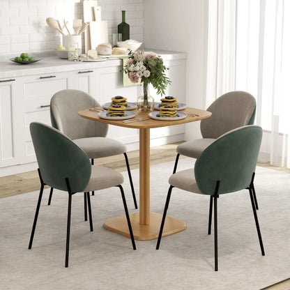 Modern Dining Table For 4, 27.6" x 27.6", Natural Wood Bar Tables at Gallery Canada