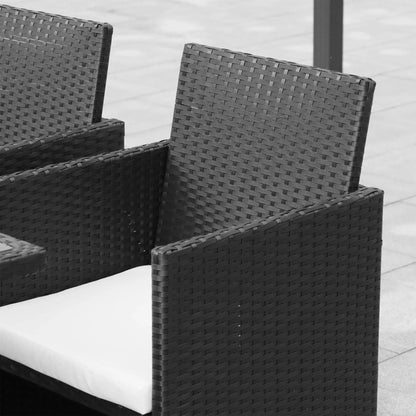 9-Piece Patio Wicker Dining Set, PE Rattan Garden Sofa, White Outdoor Dining Sets at Gallery Canada