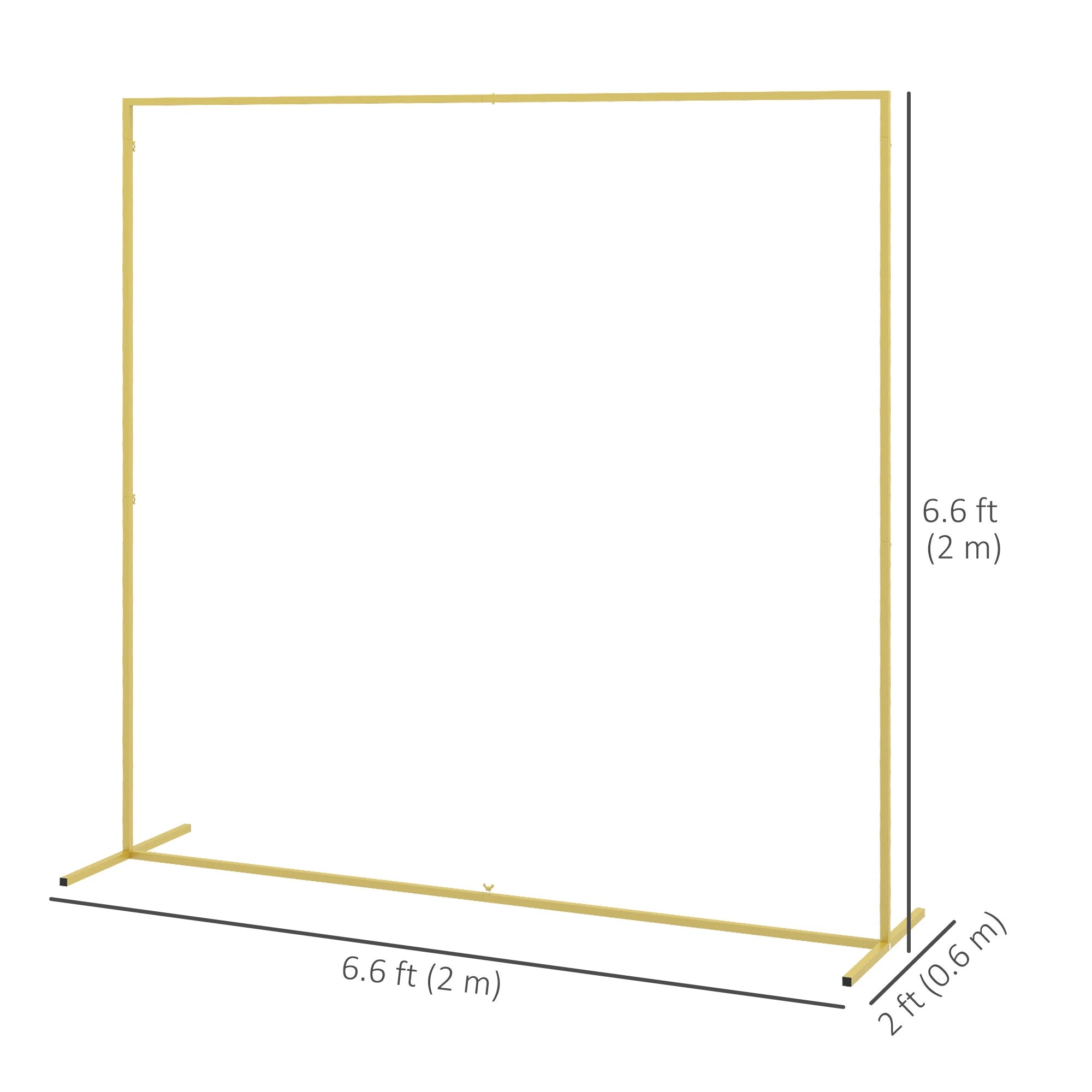 6.6 x 6.6FT Backdrop Stand, Square Metal Wedding Arch, Gold Garden Arches at Gallery Canada