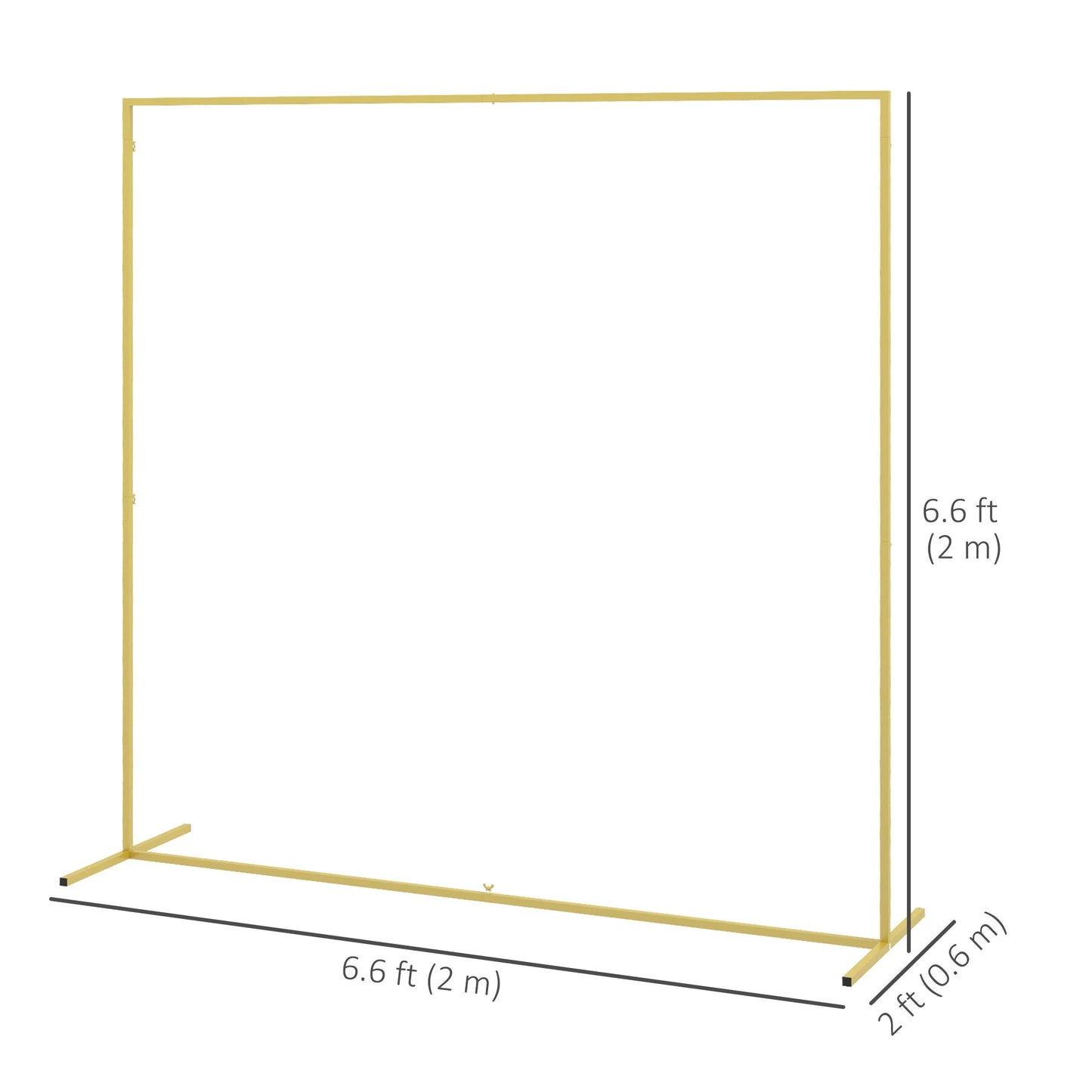 6.6 x 6.6FT Backdrop Stand, Square Metal Wedding Arch, Gold Garden Arches at Gallery Canada