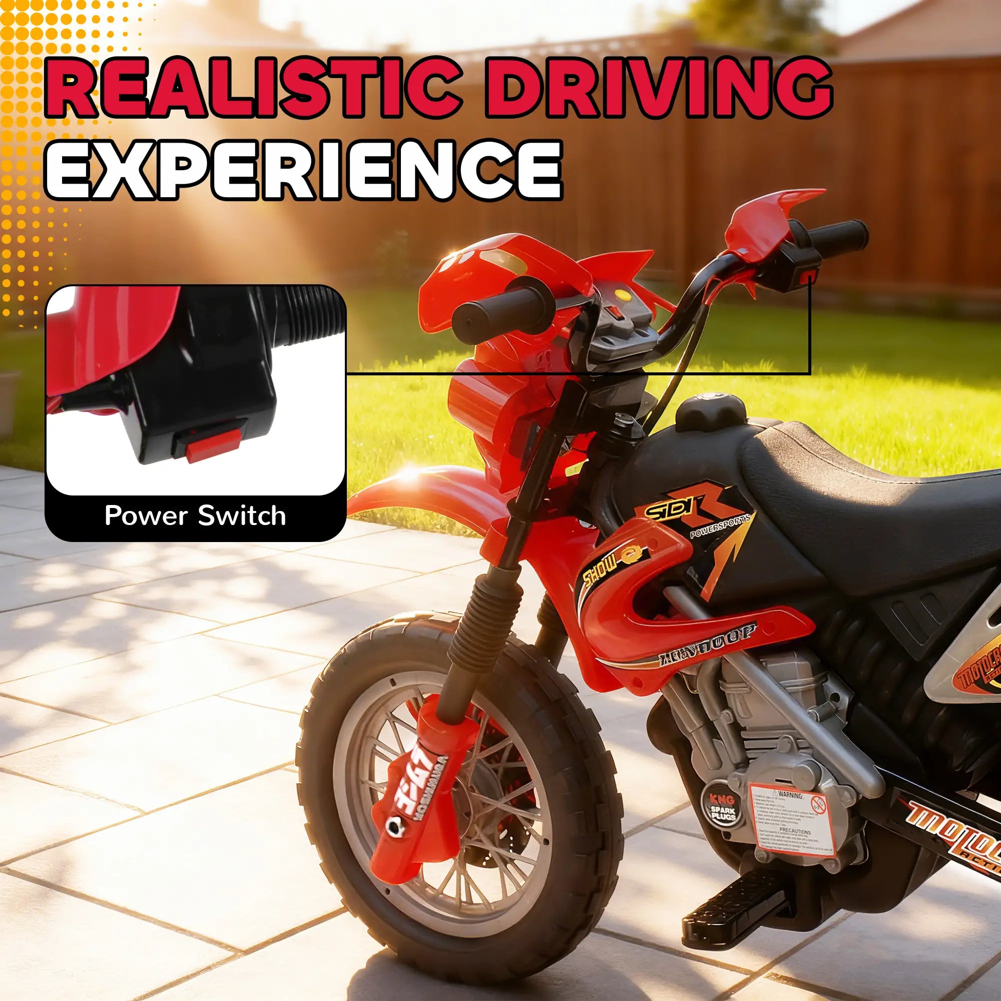 6V Electric Ride On Motorcycle, For 3-6 Year Olds, Red Electric Motorcycles at Gallery Canada