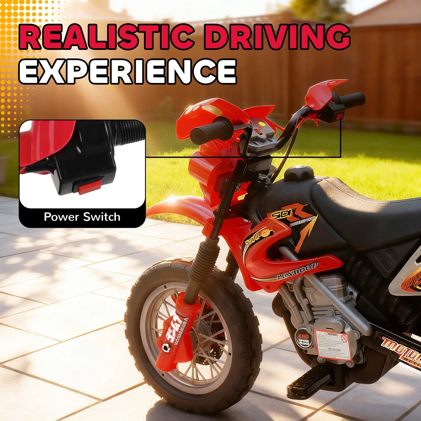 6V Electric Ride On Motorcycle, For 3-6 Year Olds, Red Electric Motorcycles at Gallery Canada