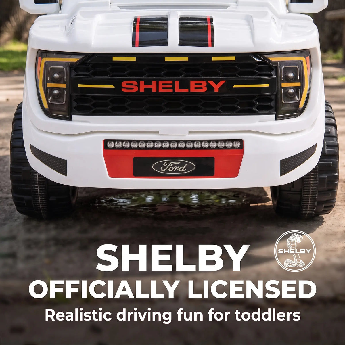 3-in-1 Push Car for 1-3, Ford Shelby Ride On, White Electric Ride-On Toys at Gallery Canada