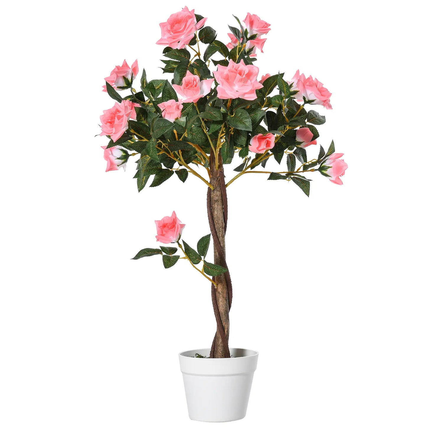 3FT Pink Rose Artificial Plant in Pot, Fake Plant for Home Decor, Pink Artificial Trees at Gallery Canada