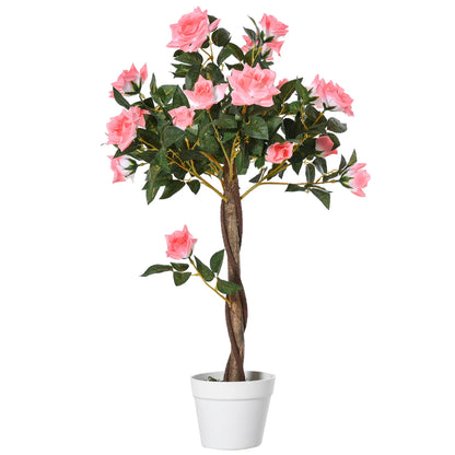 3FT Pink Rose Artificial Plant in Pot, Fake Plant for Home Decor, Pink Artificial Trees at Gallery Canada