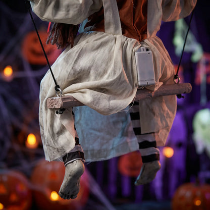Halloween Animated Creepy Girl Swing, Light-Up Eyes, Sound Halloween Decorations at Gallery Canada