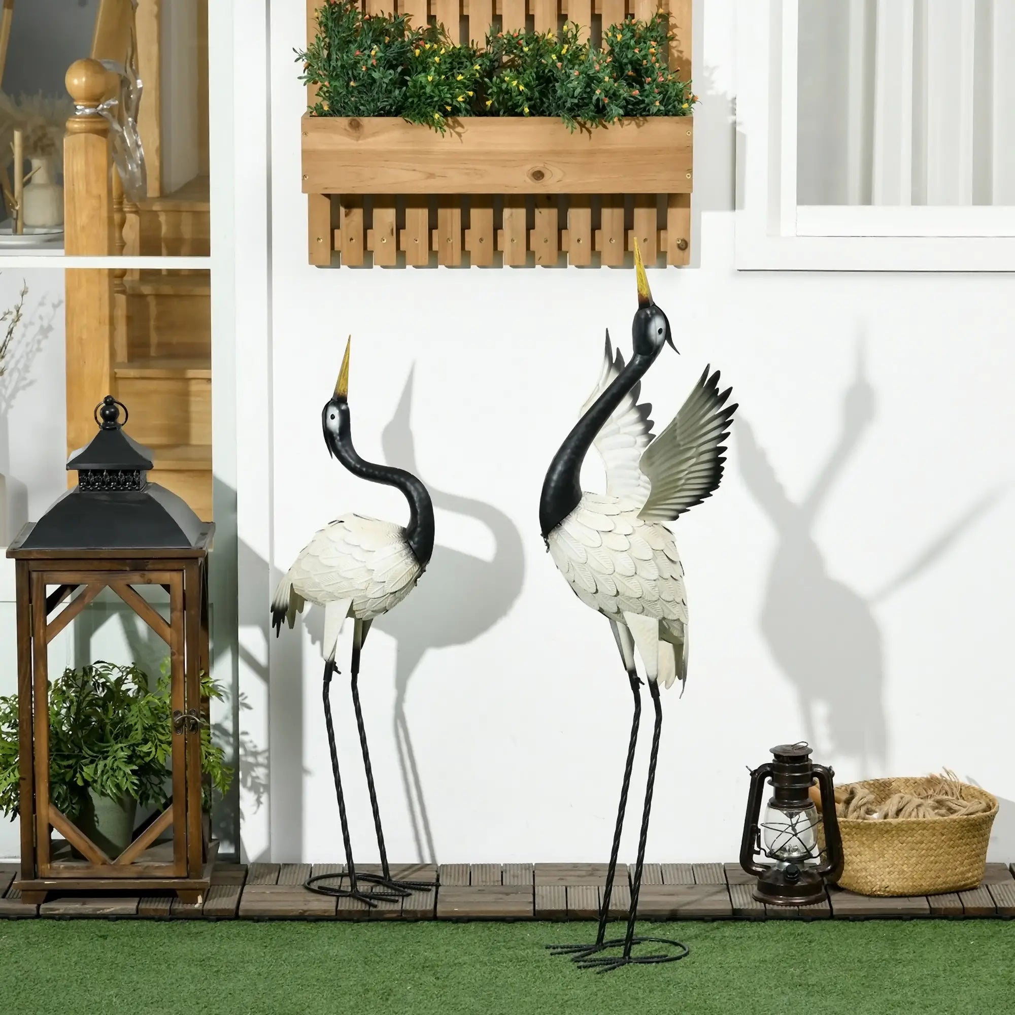 Garden Heron Statues Set of 2, 35.4
