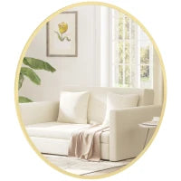 24" Round Wall Mirror For Bedroom Living Room, Gold-Tone Wall Mirrors Options at Gallery Canada