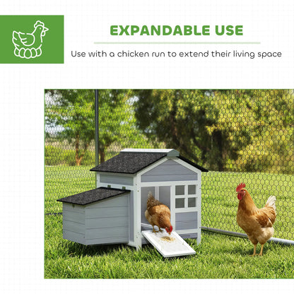 Wooden Chicken Coop With Nesting Box, Pull-Out Metal Tray, 36" x 25" x 27" Chicken Coops at Gallery Canada