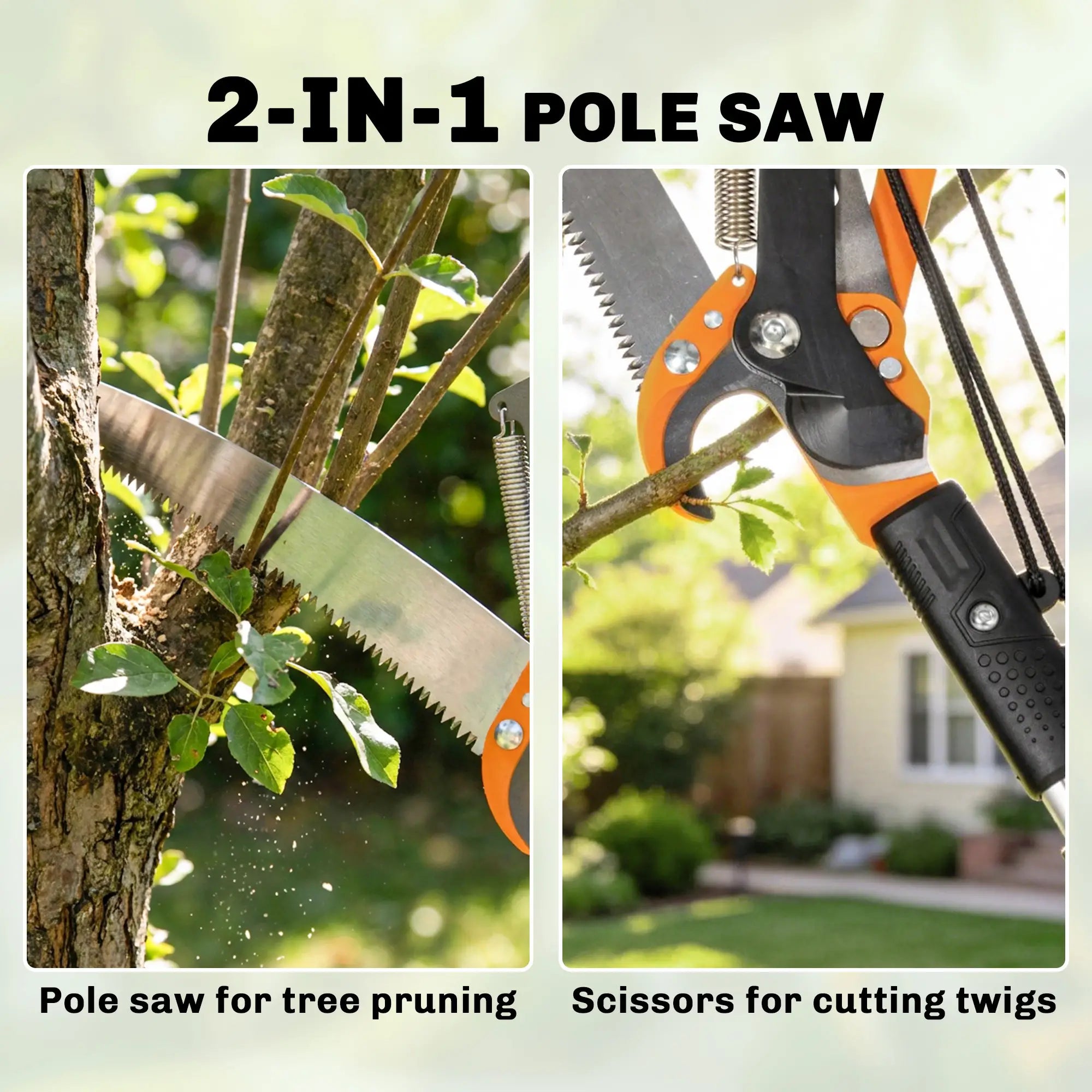 2-In-1 Manual Pole Saw, Hand Pruning Saw, 6.5ft Telescopic Pruner Garden Accessories at Gallery Canada