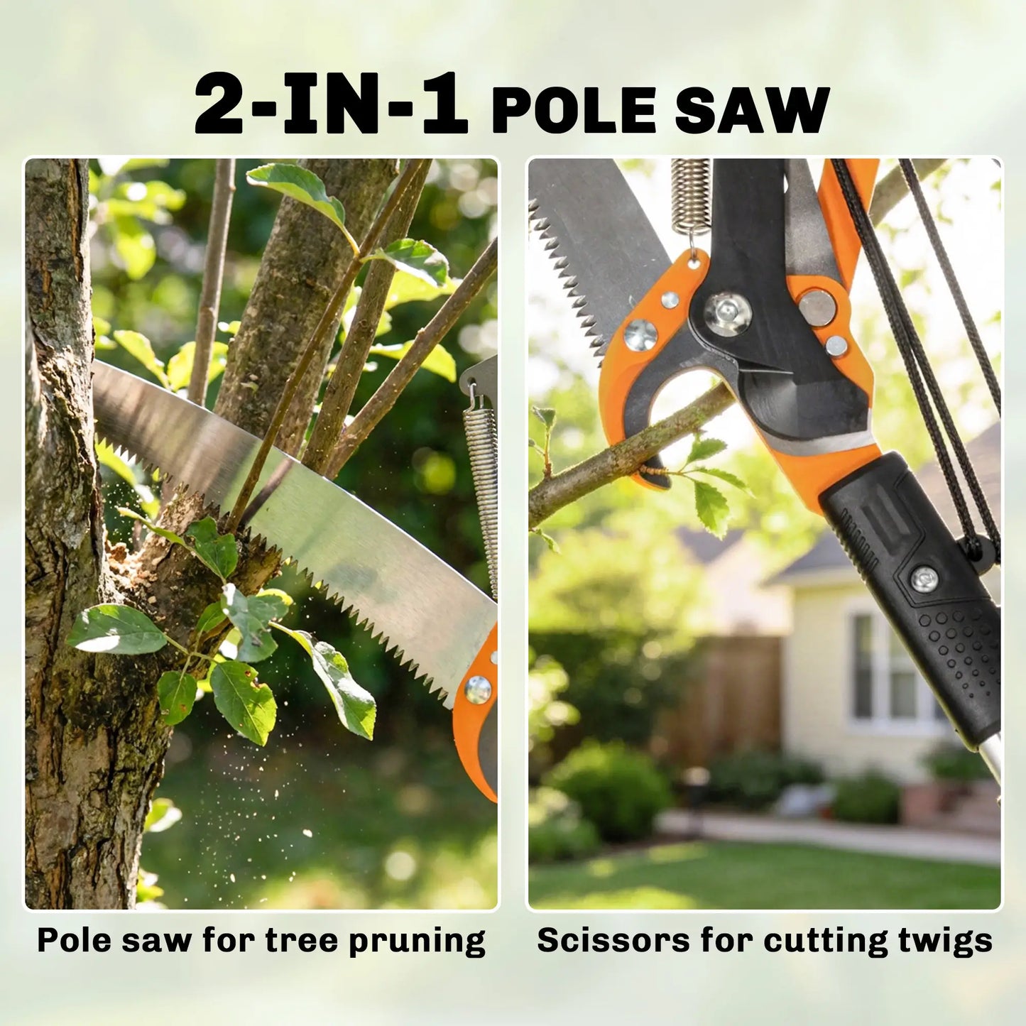 2-In-1 Manual Pole Saw, Hand Pruning Saw, 6.5ft Telescopic Pruner Garden Accessories at Gallery Canada