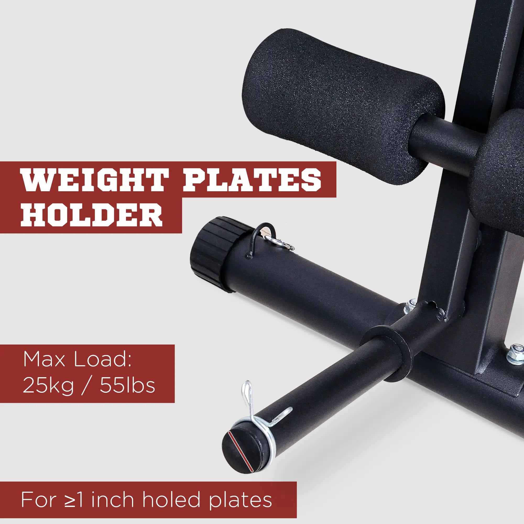 Foldable Adjustable Dumbbell Press Bench, Weight Training Gym Chair, Black & Red Weight Benches at Gallery Canada