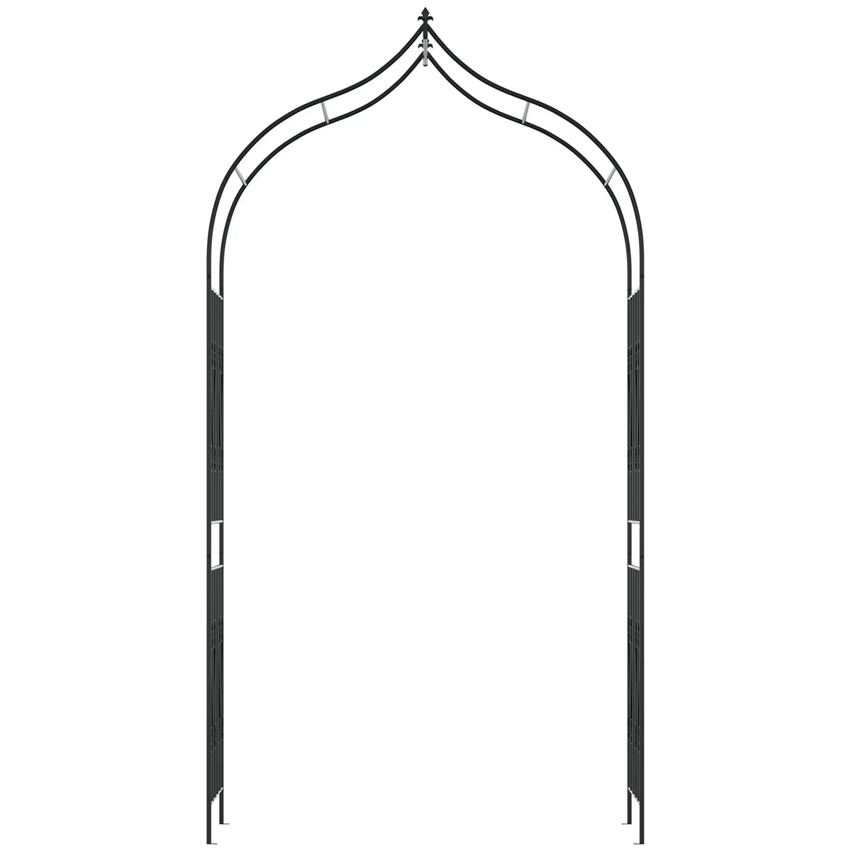 8.7FT Garden Arch Trellis, Outdoor Wedding Arbor, Scrollwork Design Garden Arches at Gallery Canada