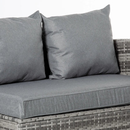5-Piece Wicker Patio Set, 4" Thick Cushions, Outdoor PE Rattan Sofa, Grey Patio Furniture Sets at Gallery Canada