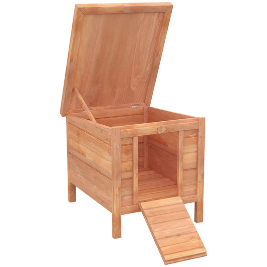 Wooden Rabbit Hutch, Bunny Cage, Outdoor Cat House, 20"x16.5"x17", Orange Rabbit Hutch Red Orange and Green at Gallery Canada