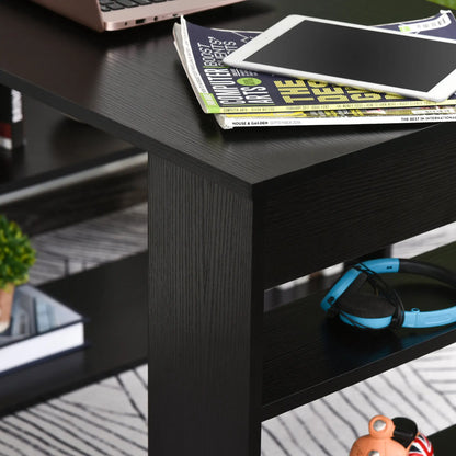 L Shaped Desk, 360° Rotating Corner, Computer Writing Table, Black Writing Desks at Gallery Canada