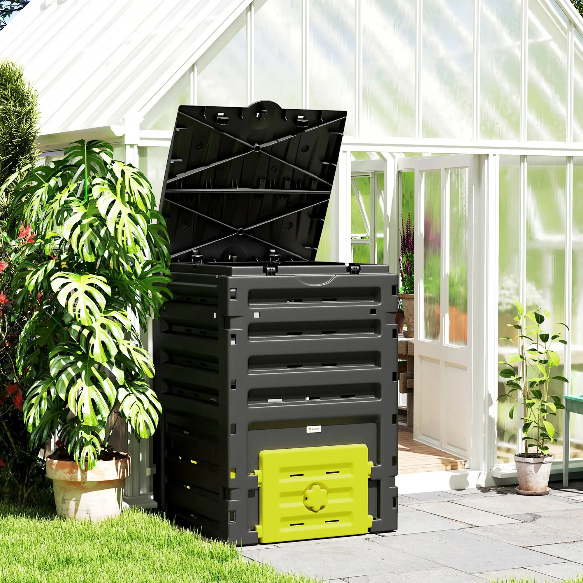 Compost Bin, Garden Composter, 120 Gallon (450L), Yellow Outdoor Compost Bin at Gallery Canada
