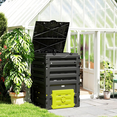Compost Bin, Garden Composter, 120 Gallon (450L), Yellow