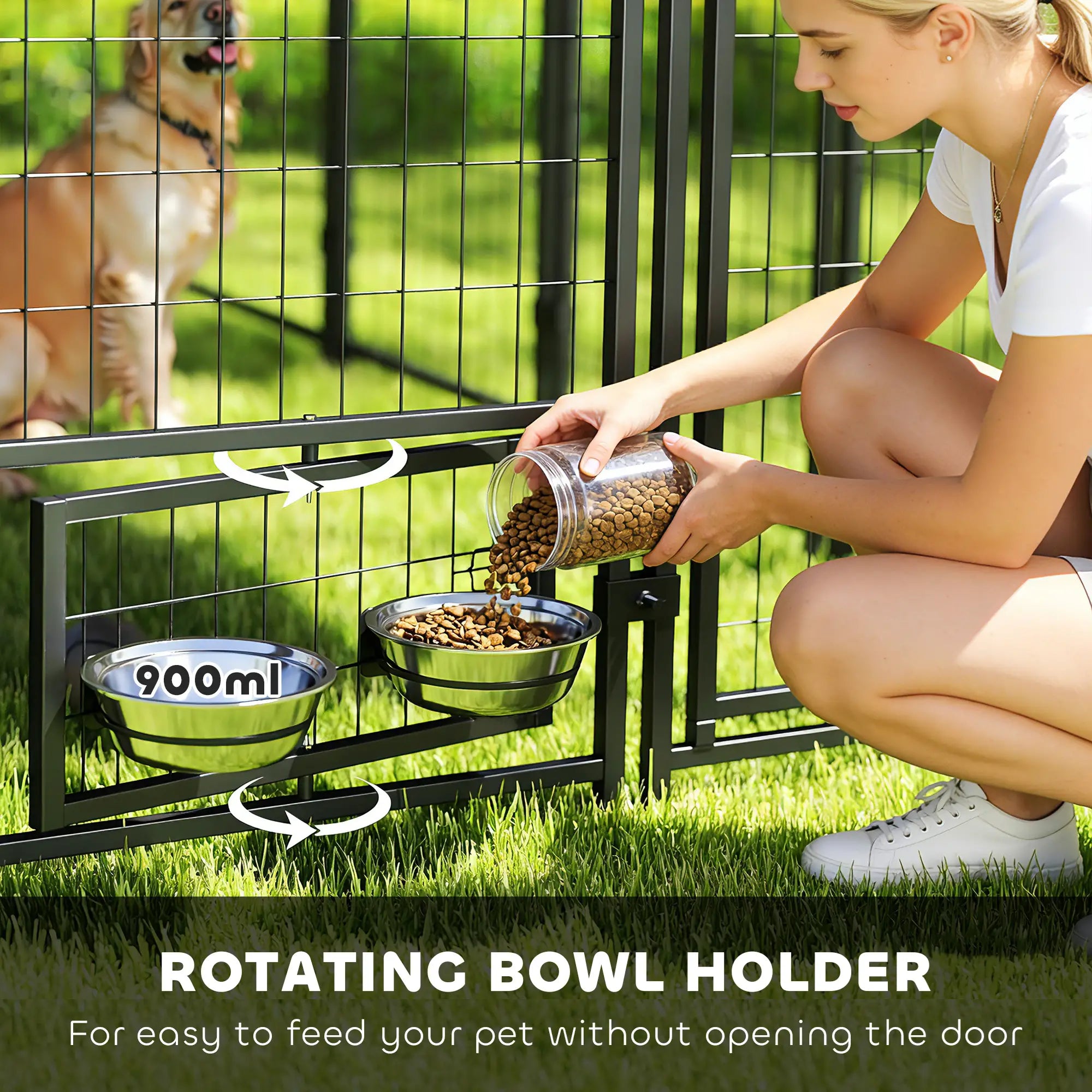 8' x 4' x 6' Outdoor Dog Kennel, Waterproof UV Resistant Cover, Green Dog Kennels at Gallery Canada